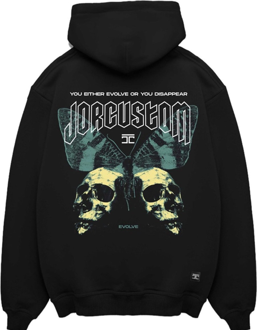 Heren JORCUSTOM | Jorcustom Evolve Zipped Hoodie Black Zwart