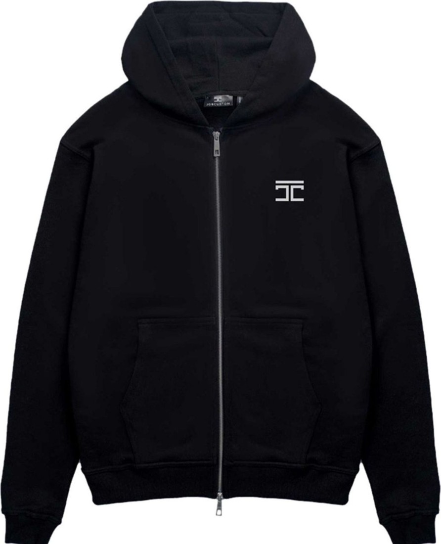 Heren JORCUSTOM | Jorcustom Evolve Zipped Hoodie Black Zwart