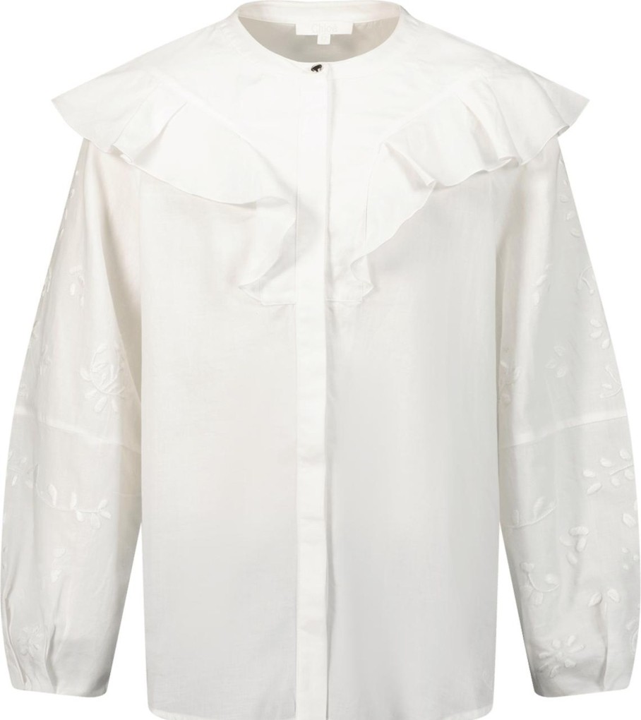 Kids Chloé Blouses | Chloe Chloe Kinder Meisjes Blouse Off White Wit