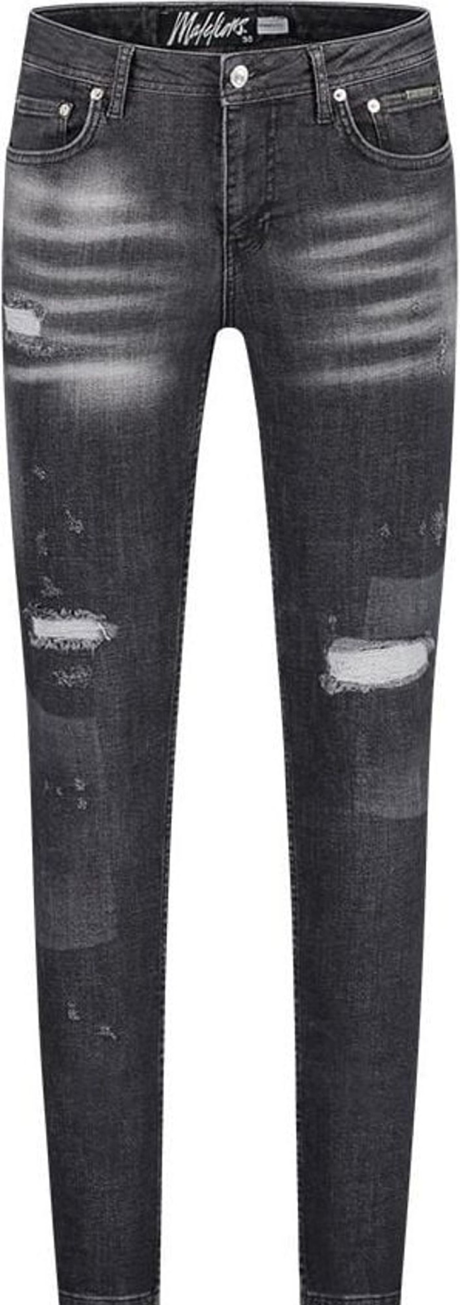 Heren Malelions | Malelions Destroyer Jeans - Black Zwart