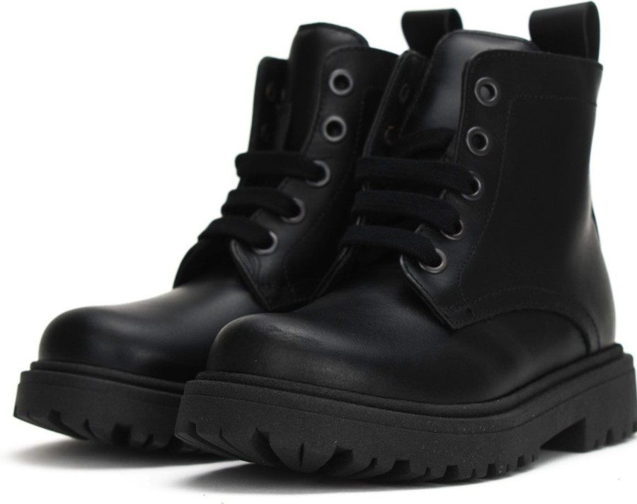 Kids Dsquared2 Schoenen | Dsquared2 Hoge Veterschoen Junior Zwart Zwart