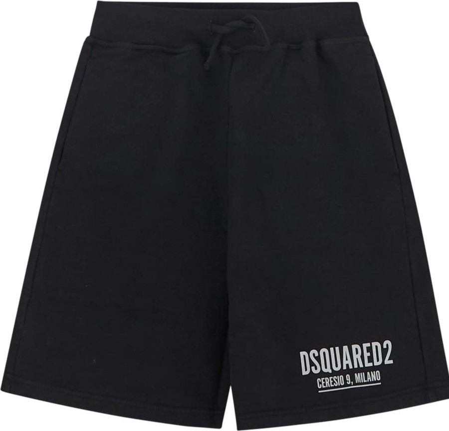 Kids Dsquared2 Shorts | Dsquared2 Cotton Shorts Zwart