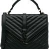 Dames Saint Laurent | Saint Laurent Small College Satchel Zwart