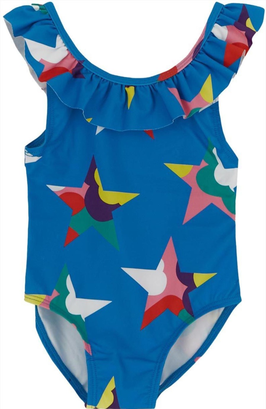 Kids Stella McCartney Badkleding | Stella Mccartney Baby Multicolor Stars Swimsuit Blauw