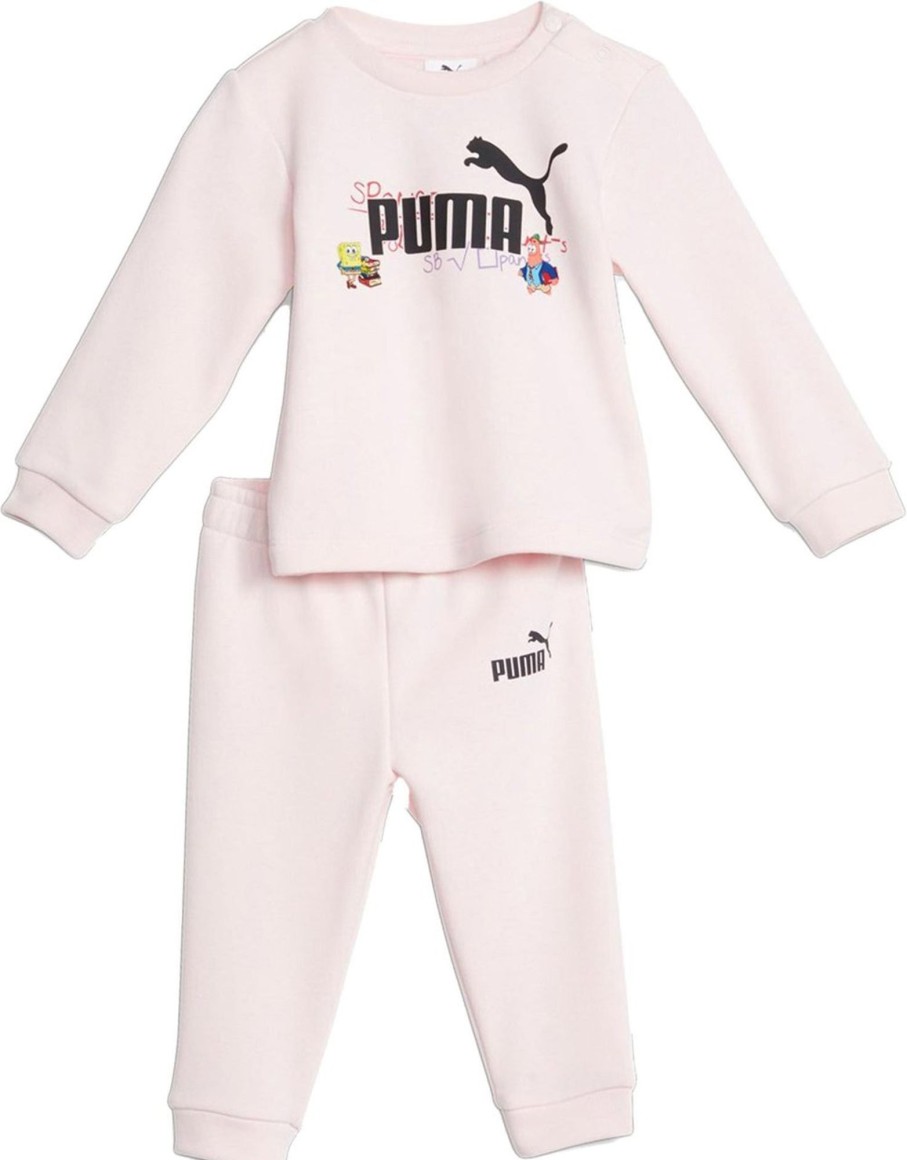 Kids Puma Sets | Puma Track Suit Bambina X Spongebob Crew Jogger Roze