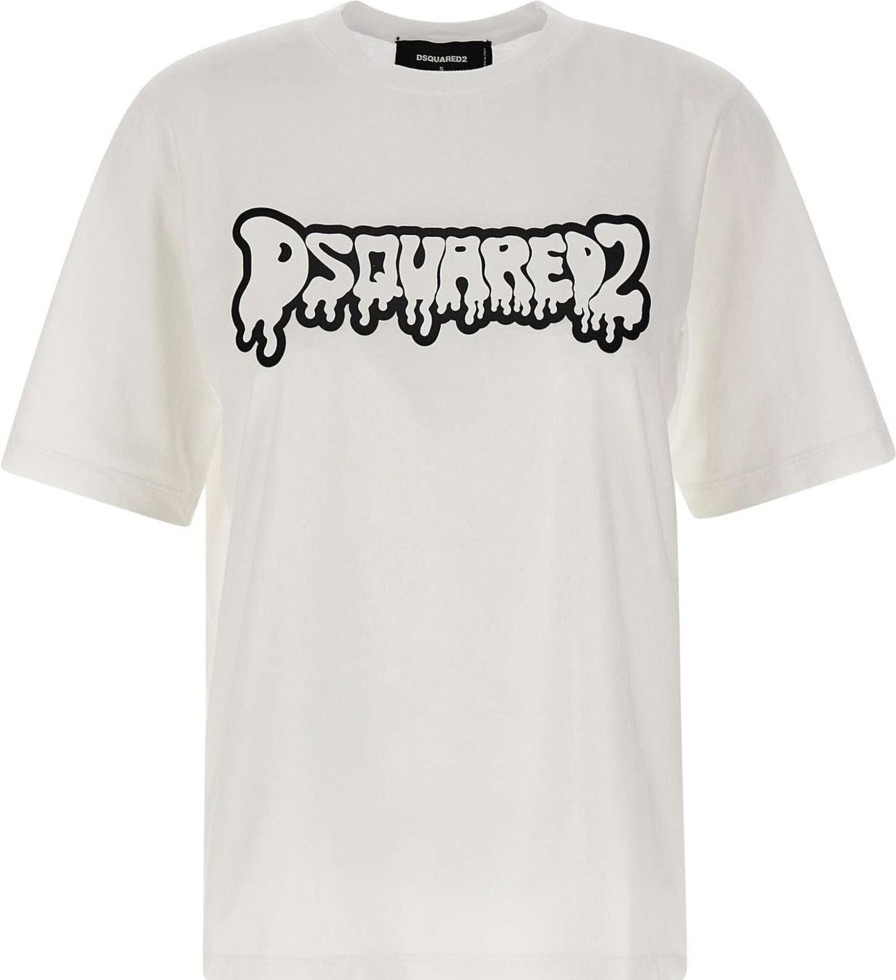 Dames Dsquared2 | Dsquared2 T-Shirts And Polos White Wit