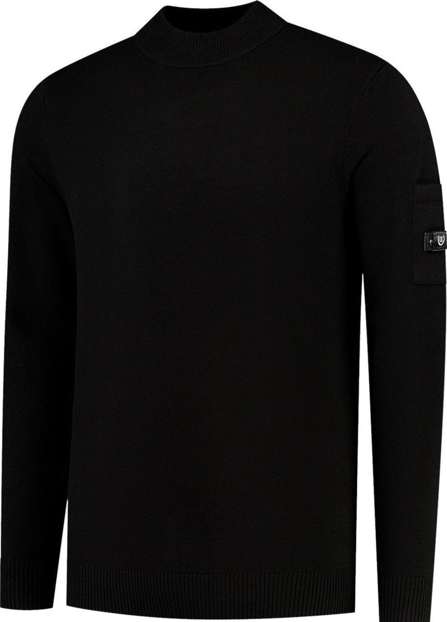 Heren Quotrell | Quotrell Quotrell Couture - Cannes Knitted Sweater | Black Zwart