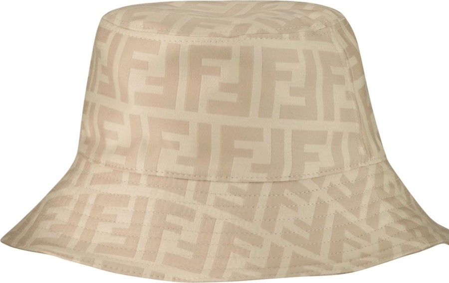 Kids Fendi Accessoires | Fendi Fendi Baby Unisex Hoed Beige Beige