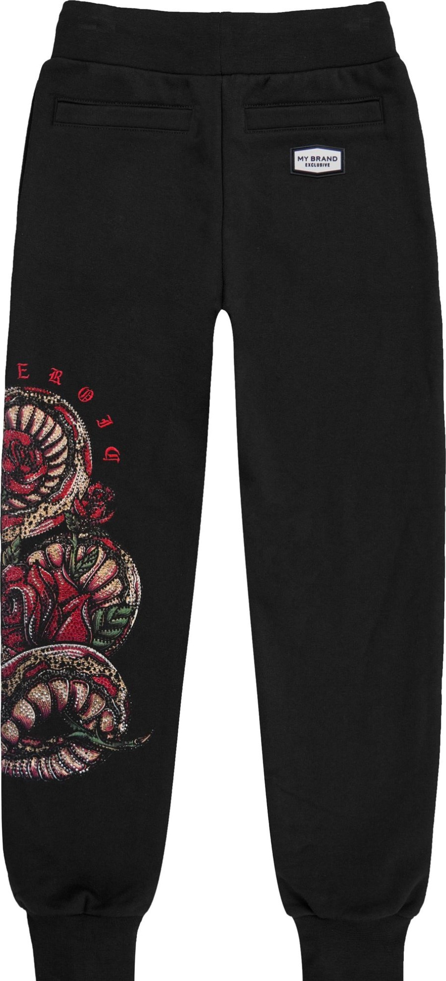 Kids My Brand Broeken | My Brand Snake Rose Joggingpant Zwart