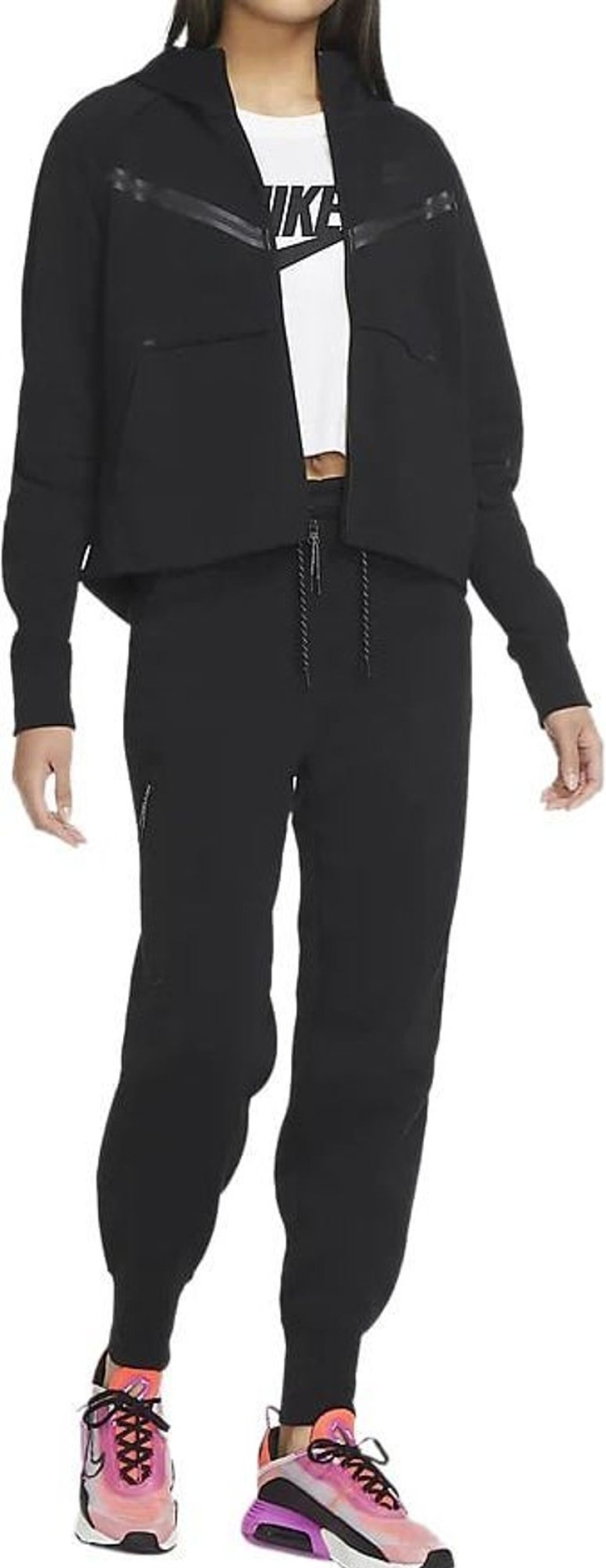 Dames Nike | Nike Tech Fleece Trainingspak Dames Zwart Zwart