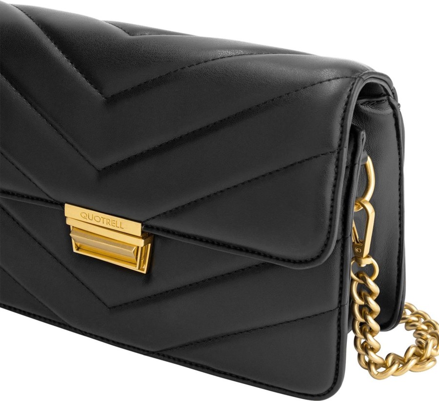 Heren Quotrell | Quotrell Savona Bag | Black/Gold Zwart