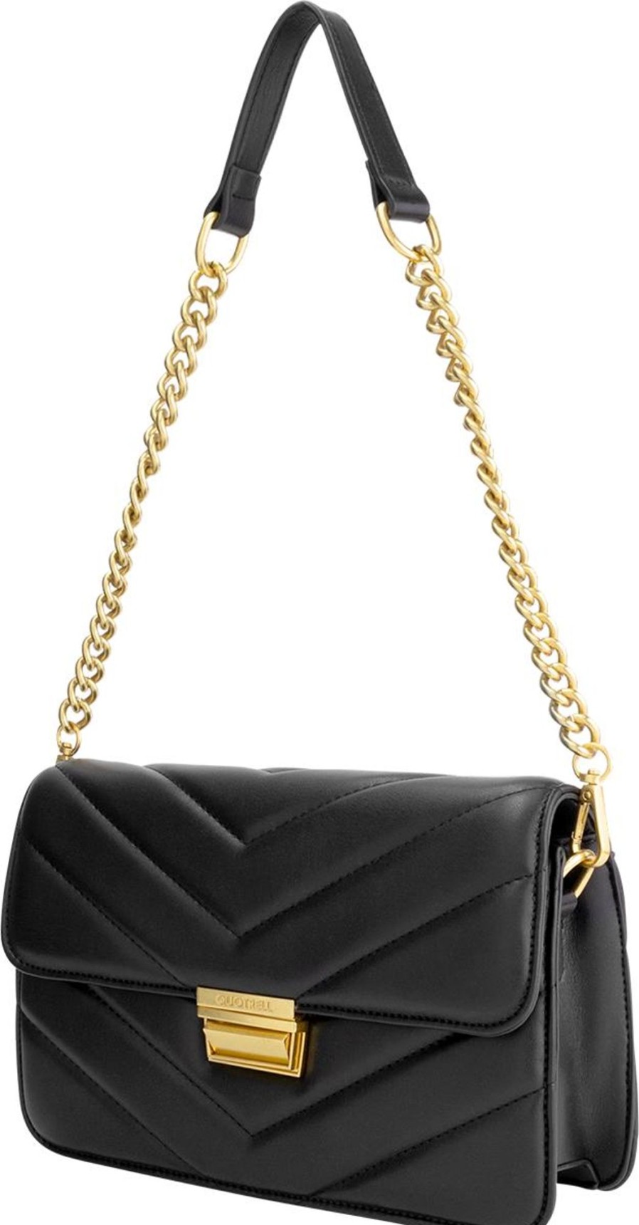 Heren Quotrell | Quotrell Savona Bag | Black/Gold Zwart