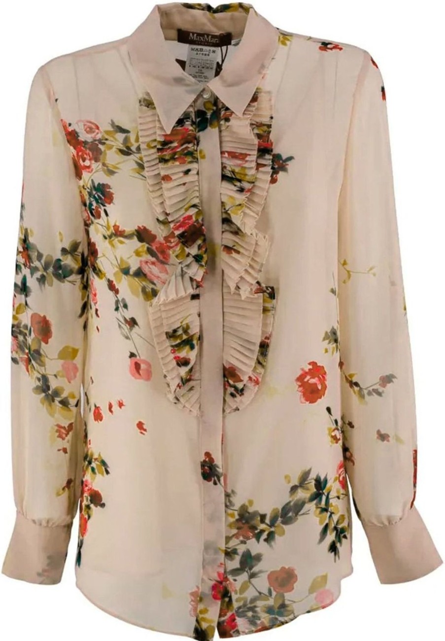 Dames Max Mara | Max Mara Max Mara Studio Estro Shirt Beige