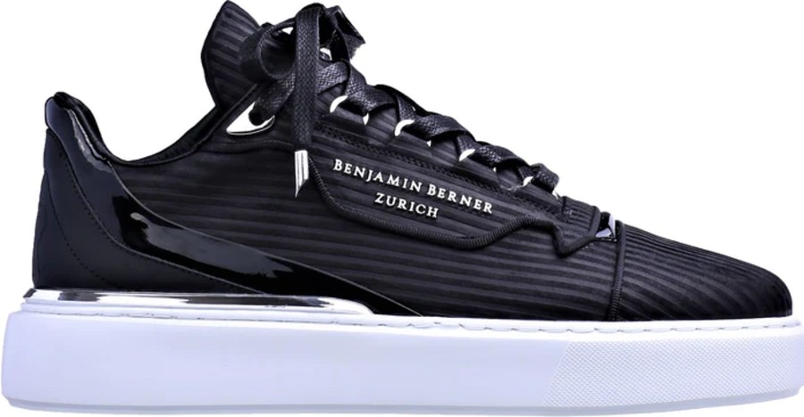 Heren Benjamin Berner | Benjamin Berner Bnj0120 3D Striped Blk Zwart