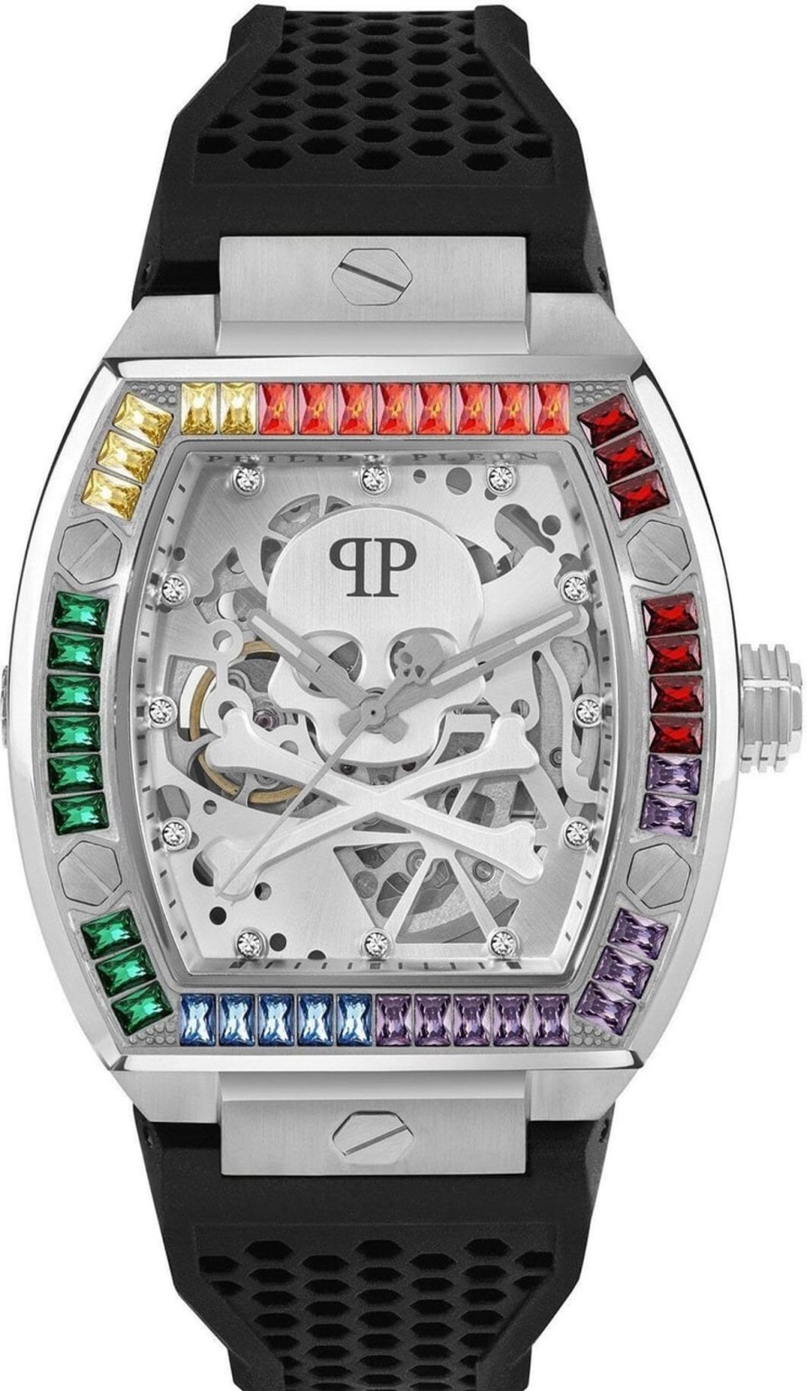 Heren Philipp Plein | Philipp Plein Pwbaa1423 The $Keleton Automatisch Horloge 44 Mm Zilver