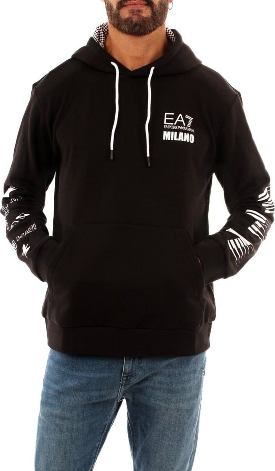 Heren EA7 | Ea7 Jersey Sweatshirt Zwart