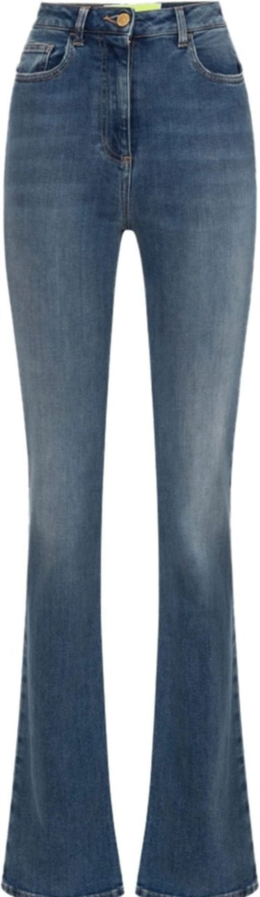 Dames Elisabetta Franchi | Elisabetta Franchi Jeans Flare Blue Denim Blauw