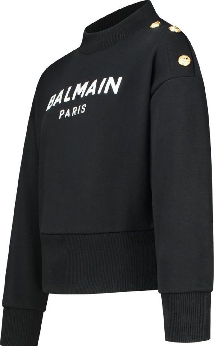 Kids Balmain Truien | Balmain Cotton Sweatshirt Zwart