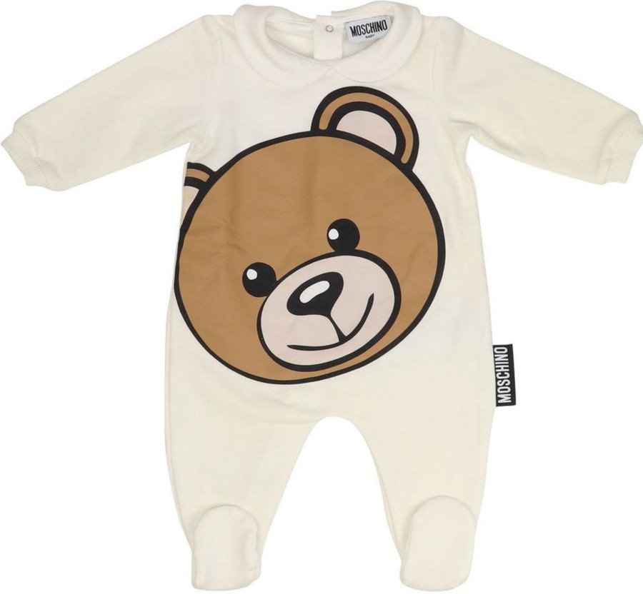 Kids Moschino Babypakjes | Moschino Moschino Baby Romper Suit Bear Grande Newborn Grijs