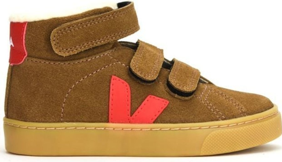 Kids Veja Sneakers | Veja Esplar Hi Top Bruin Beige