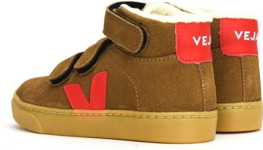 Kids Veja Sneakers | Veja Esplar Hi Top Bruin Beige