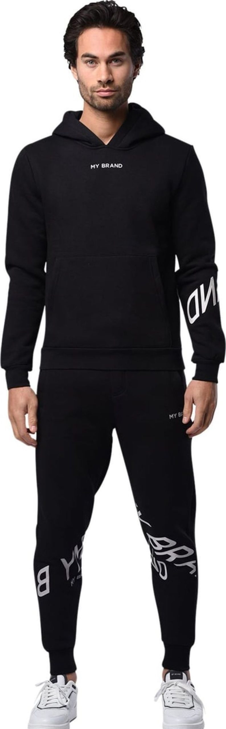 Heren My Brand | My Brand Mb Knees Joggingsuit Black Zwart