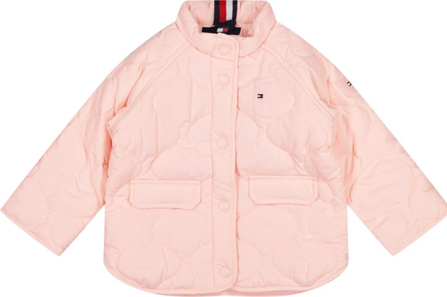 Kids Tommy Hilfiger Tassen | Tommy Hilfiger Tommy Hilfiger Baby Meisjes Jas Licht Roze Roze