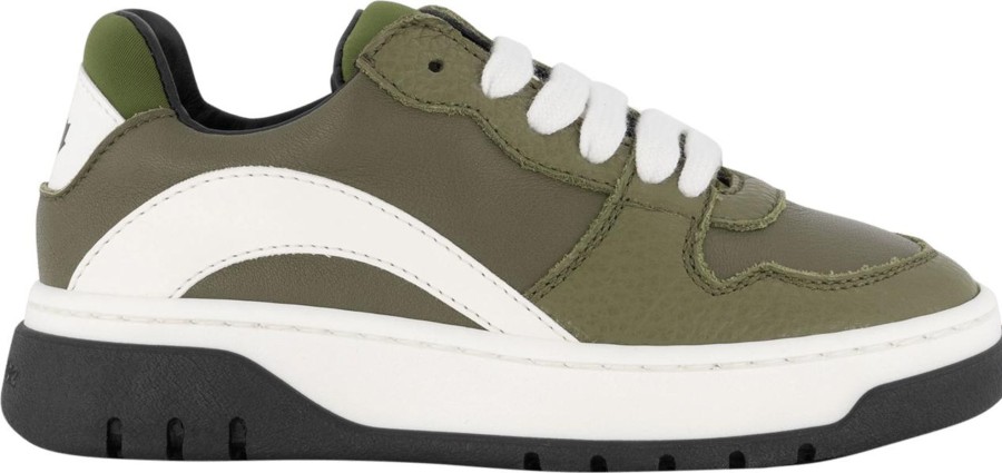 Kids Dsquared2 Sneakers | Dsquared2 Dsquared2 Kinder Unisex Sneakers Army Groen