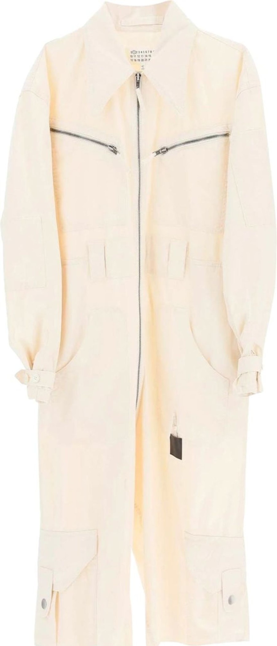 Dames Maison Margiela | Maison Margiela Maison Margiela Cotton Jumpsuit Wit