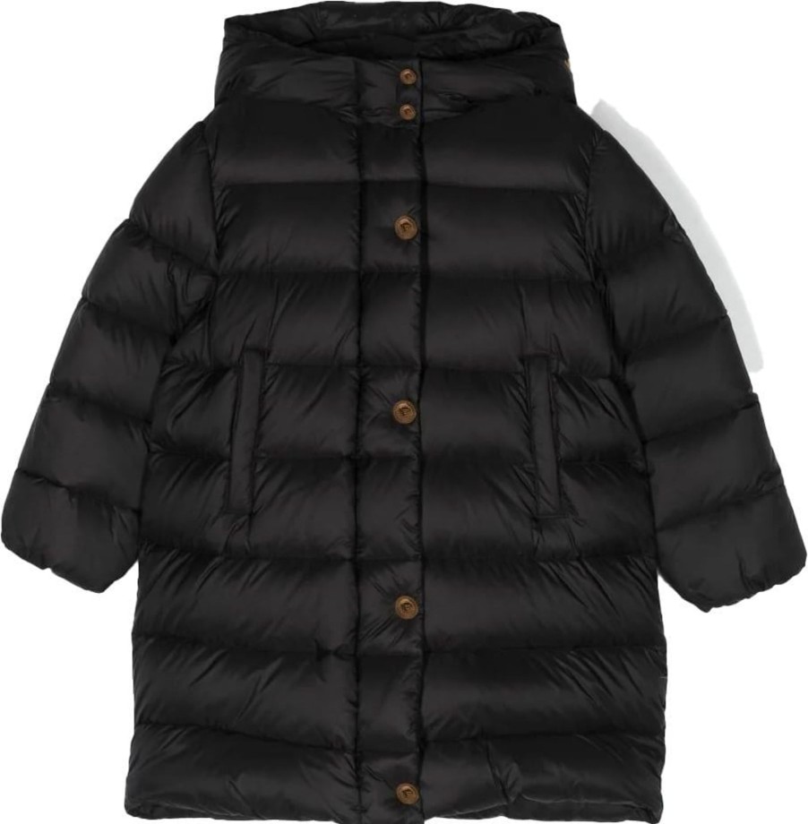 Kids Versace Jassen | Versace Down Jacket Black Zwart