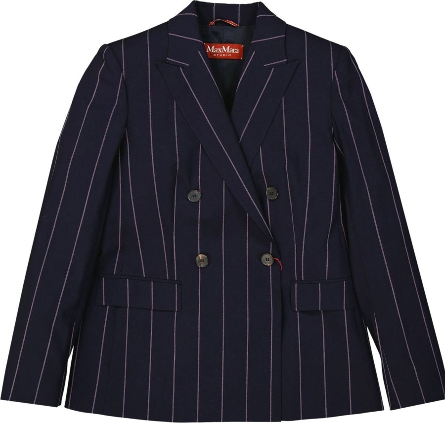 Dames Max Mara | Max Mara Max Mara Studio Acume Blazer Blauw