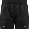 Heren OFF-WHITE | Off-White Nylon Swim Trunk With Off Print Zwart