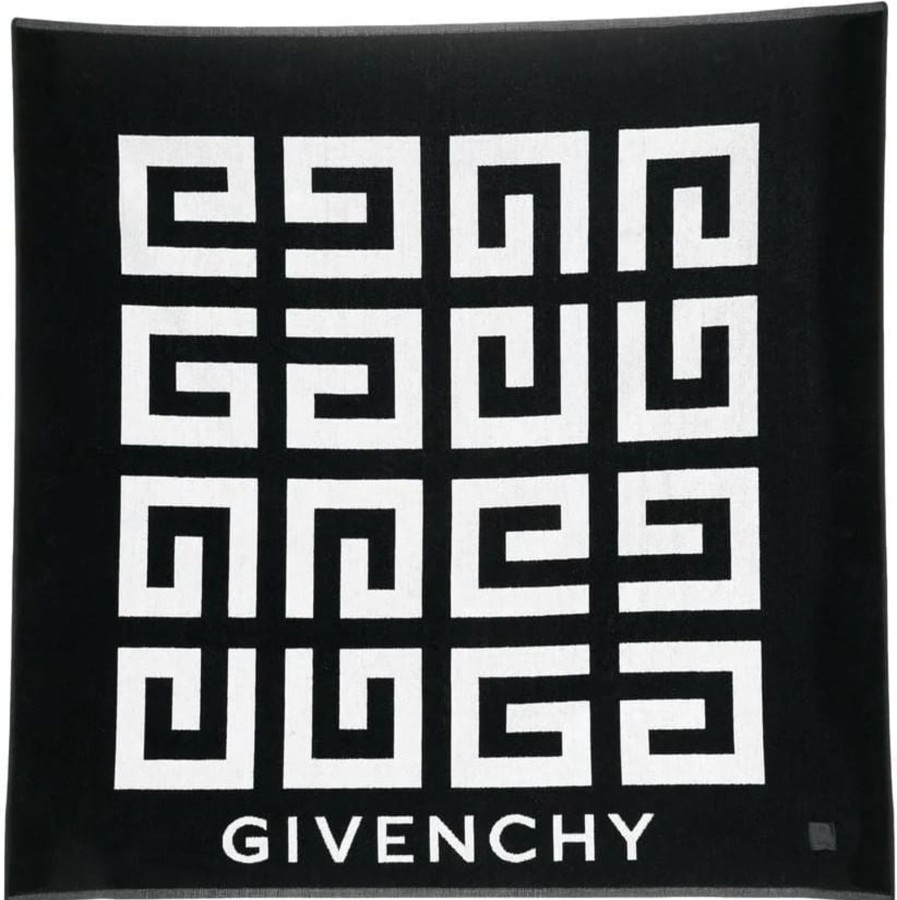 Kids Givenchy Accessoires | Givenchy Asciugamano Da Spiaggia Black Zwart