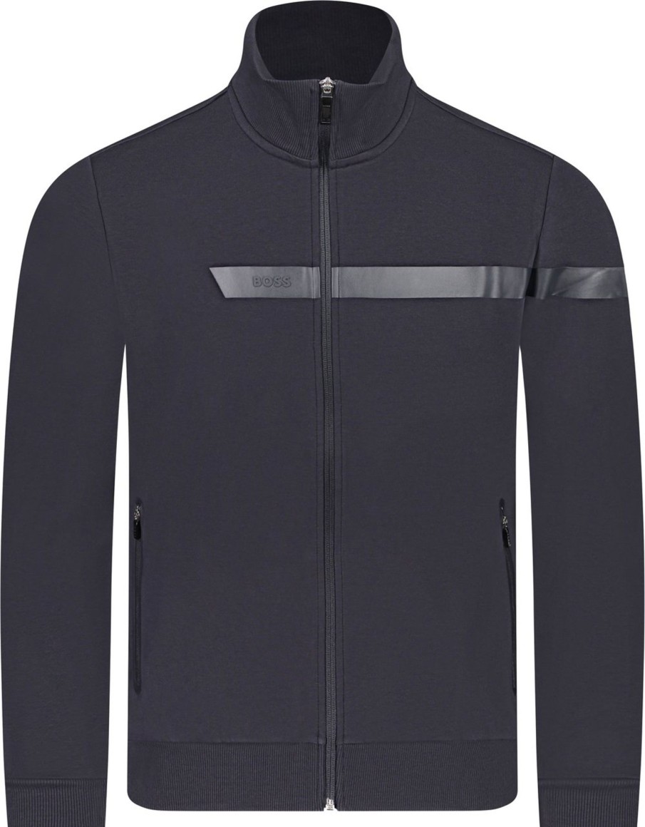 Heren Hugo Boss | Hugo Boss Hugo Boss Skaz Cardigan Dark Blue Blauw