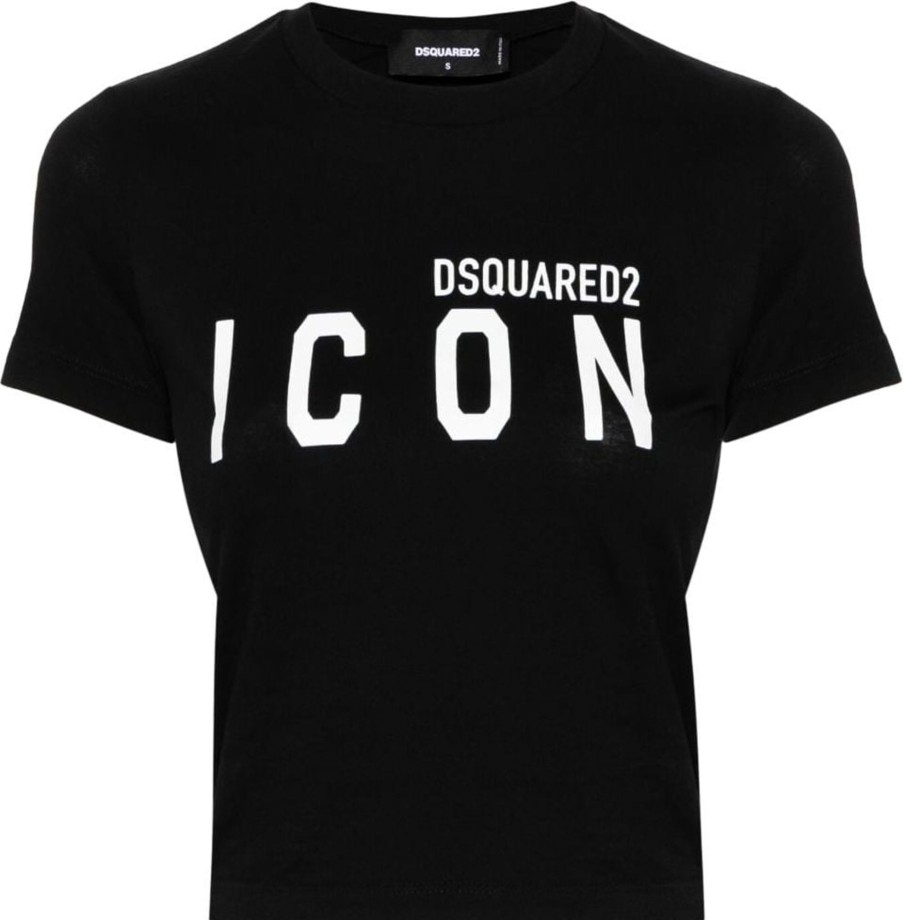 Dames Dsquared2 | Dsquared2 T-Shirts And Polos Black Zwart