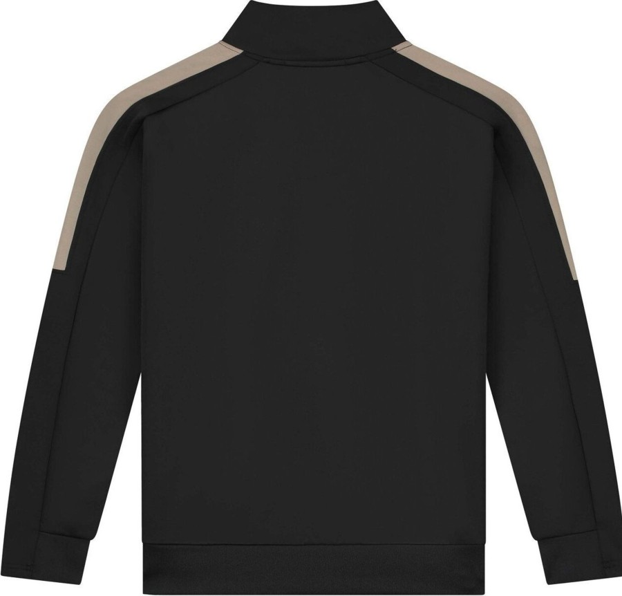 Heren Malelions | Malelions Sport Fielder Quarterzip - Black/Ro Zwart