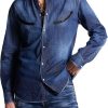 Heren Dsquared2 | Dsquared2 Relax Dan Shirt Jeans Western Blauw