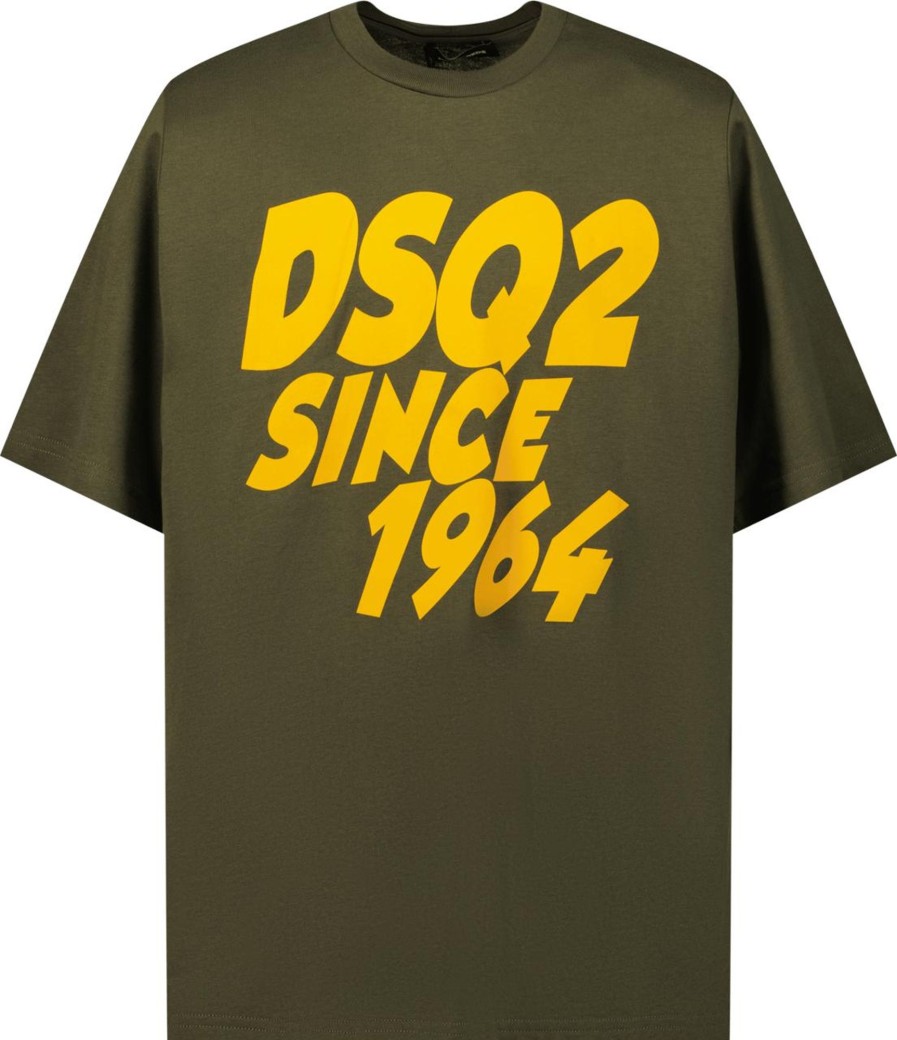 Kids Dsquared2 T-Shirts | Dsquared2 Dsquared2 Kinder Unisex T-Shirt Donker Groen Groen