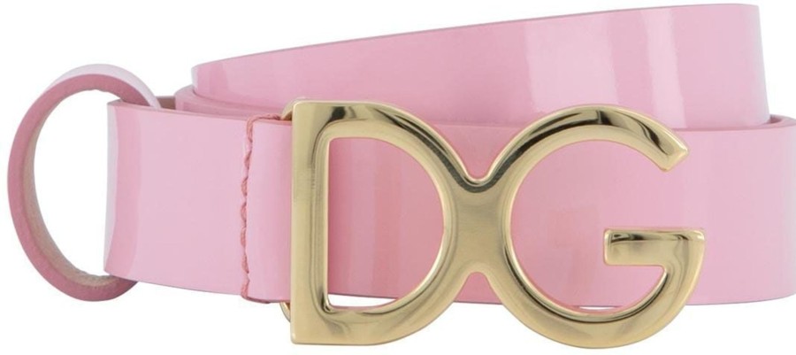 Kids Dolce & Gabbana Accessoires | Dolce & Gabbana Logo Belt Roze