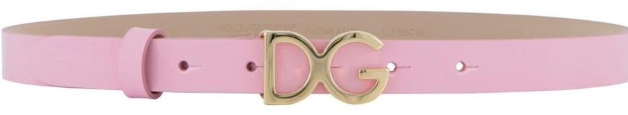 Kids Dolce & Gabbana Accessoires | Dolce & Gabbana Logo Belt Roze