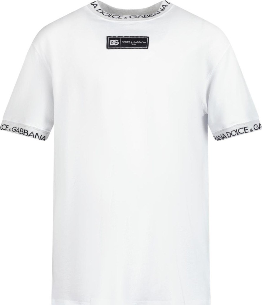 Kids Dolce & Gabbana T-Shirts | Dolce & Gabbana Dolce & Gabbana Kinder T-Shirt Wit Wit