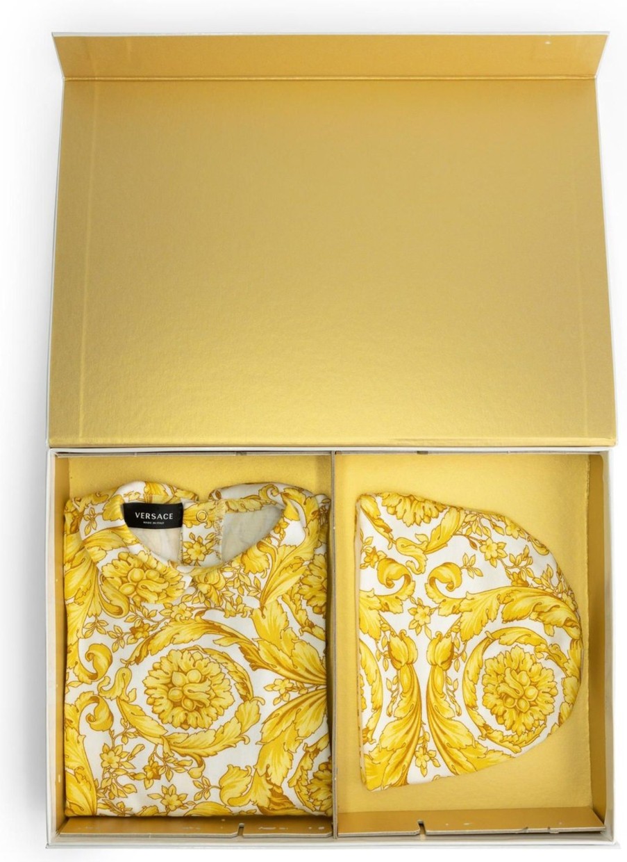 Kids Versace Sets | Versace Gift Set Pcs Baroque Kids Jersey Goud