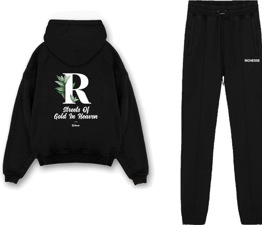 Heren Richesse | Richesse Heaven Tracksuit Zwart Zwart