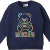 Kids Moschino Truien | Moschino Moschino Sweater Bear Multicolor Newborn Blauw