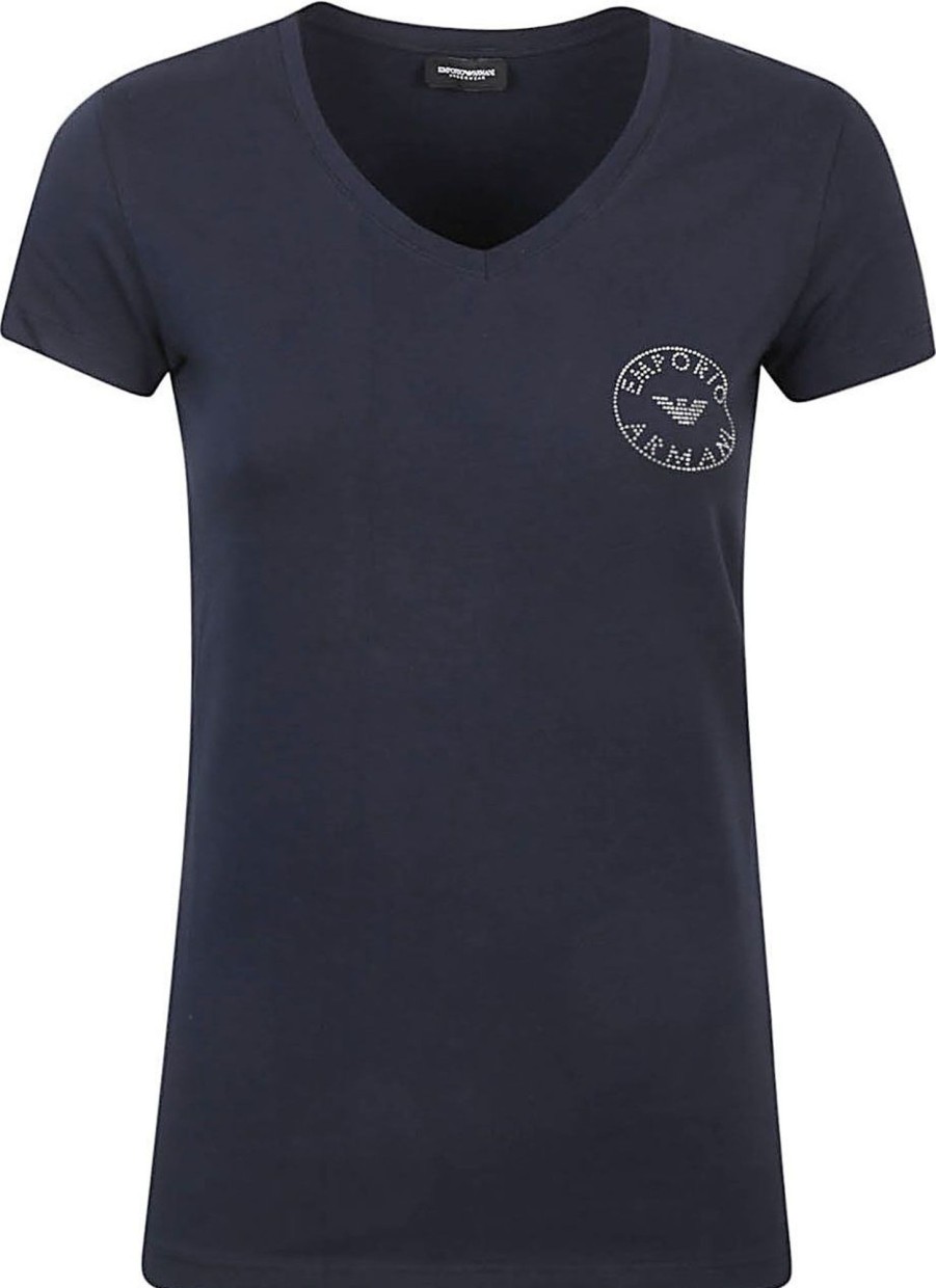 Dames Emporio Armani | Emporio Armani T-Shirts And Polos Blue Blauw