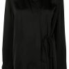 Dames Jil Sander | Jil Sander Tie-Fastening Wrap Shirt Zwart