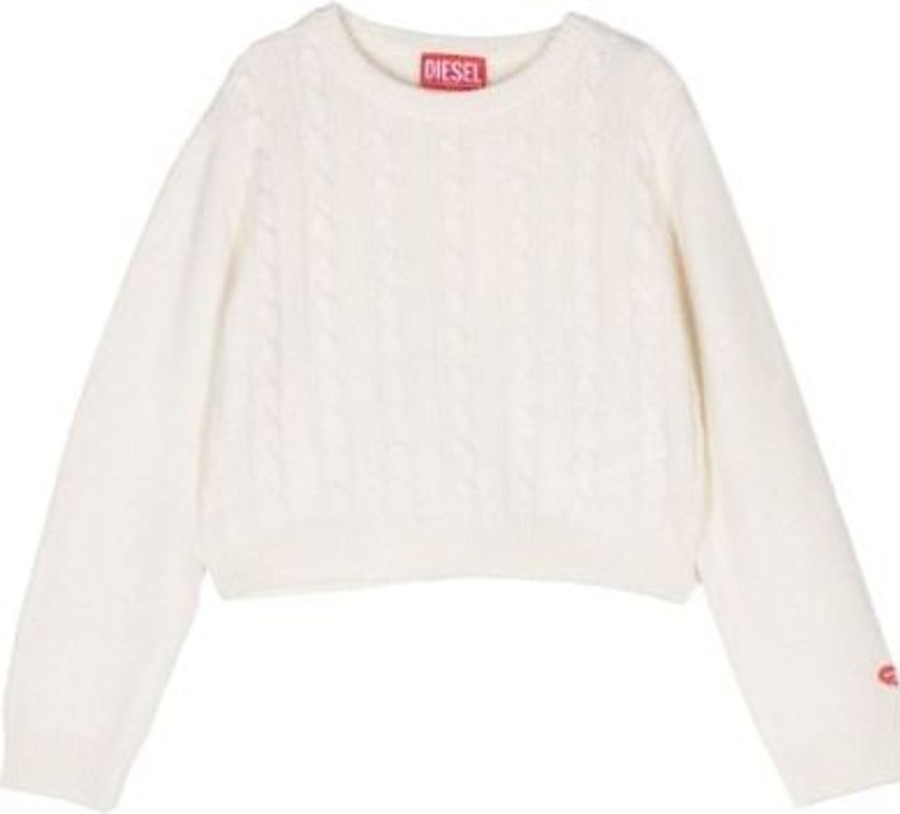 Kids Diesel Truien | Diesel Sweaters Ivory Ivory Neutraal