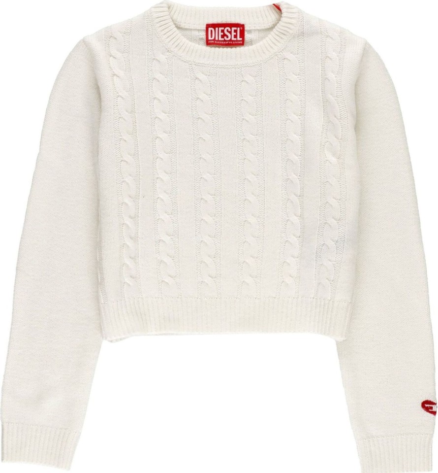 Kids Diesel Truien | Diesel Sweaters Ivory Ivory Neutraal