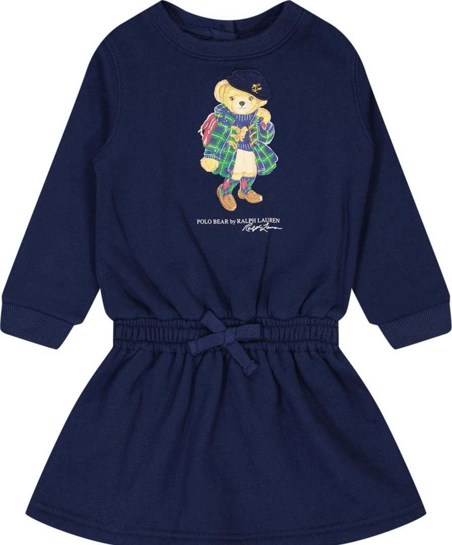 Kids Ralph Lauren Jurken | Ralph Lauren Ralph Lauren Baby Meisjes Jurkje Navy Blauw