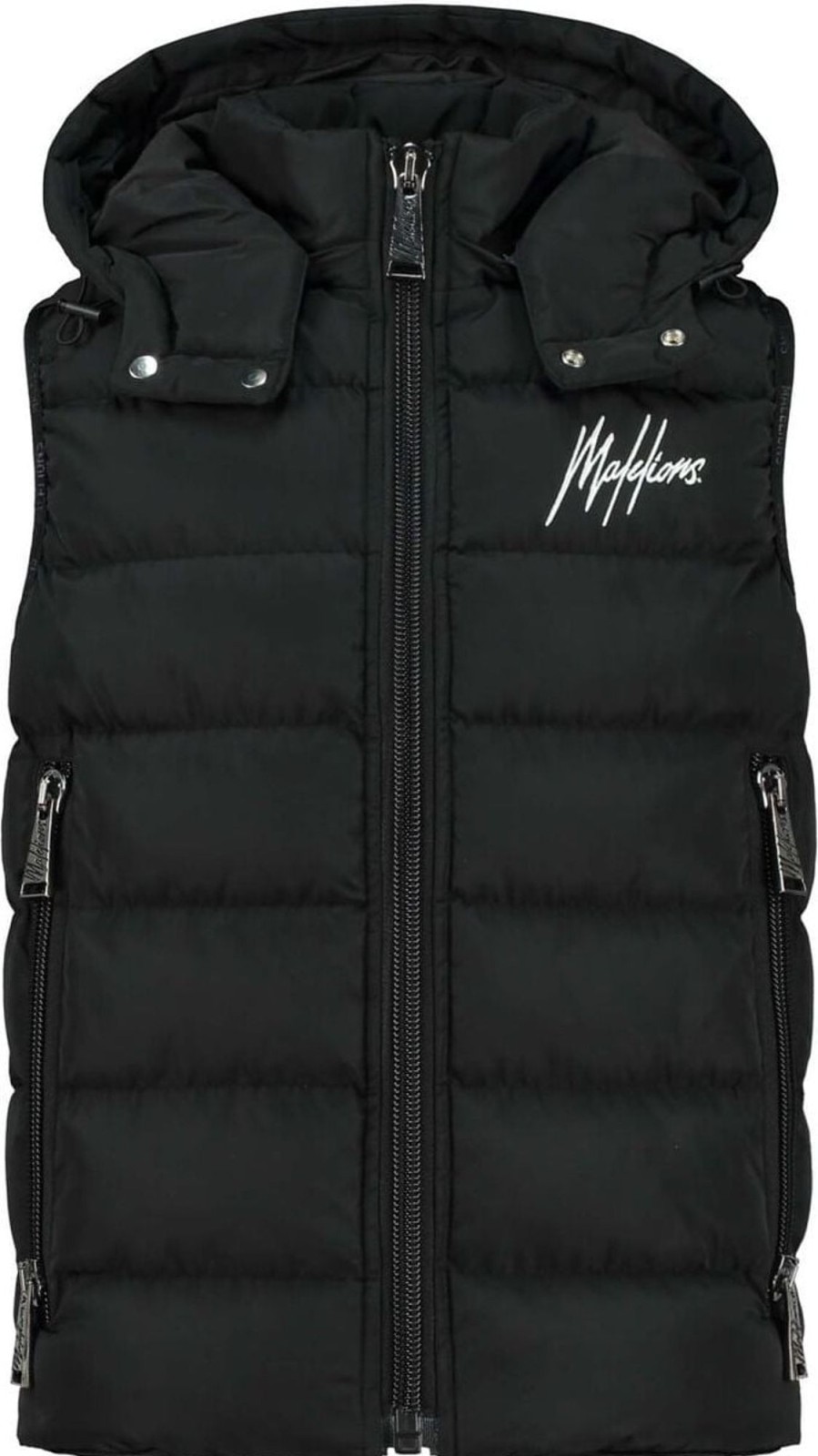 Kids Malelions Jassen | Malelions Travis Bodywarmer - Black Zwart